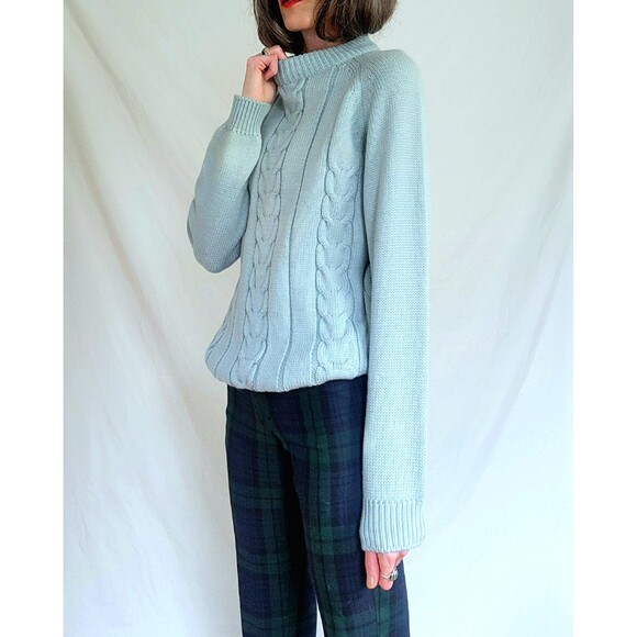 1950s Cable Knit Wool Sweater: Vintage Obermeyer Ski, Made in Italy - Picture 8 of 13
